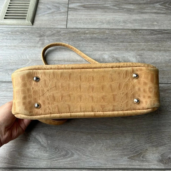 Concepts Canada Croc Embossed Leather Shoulder Bag Made in  Canada - Picture 3 of 16